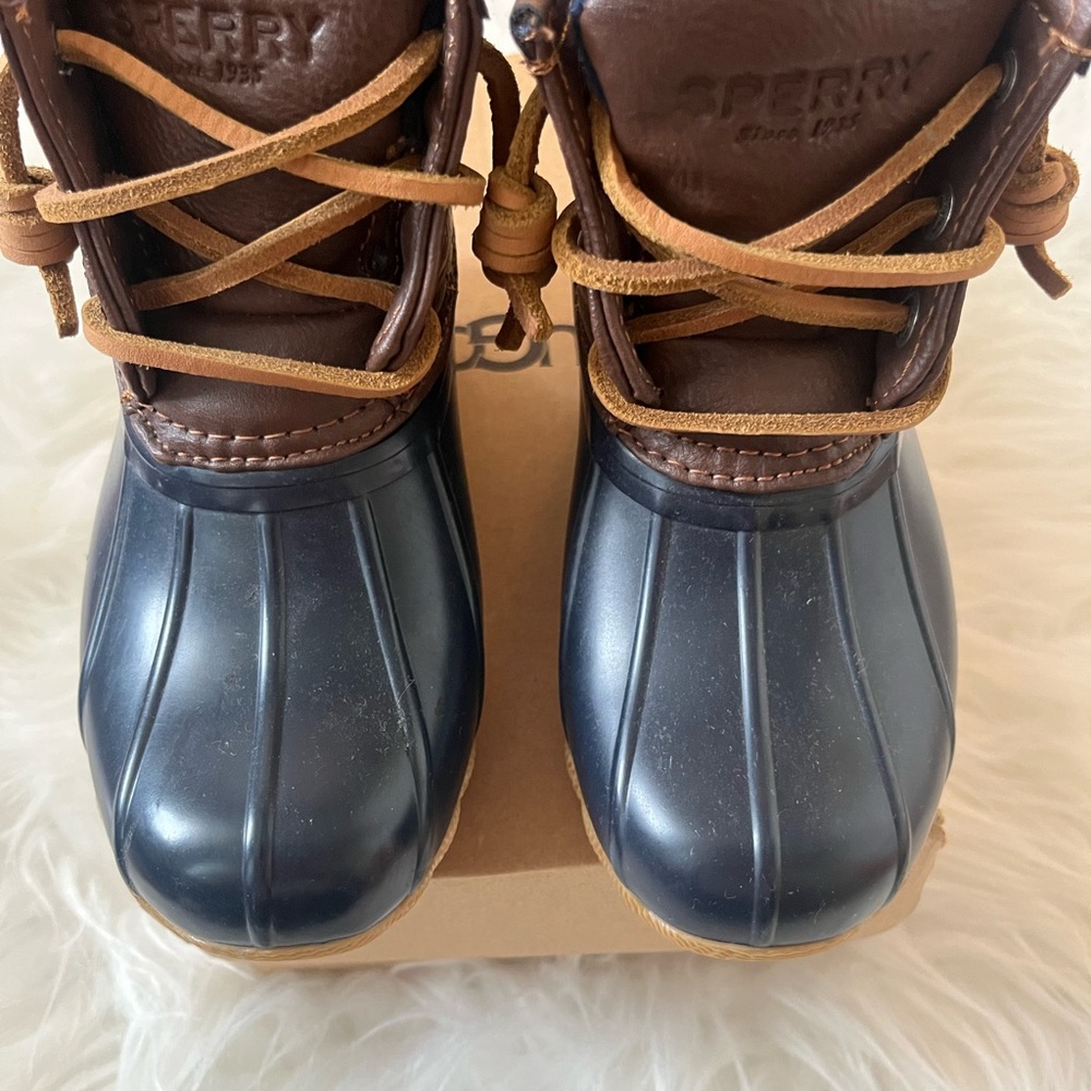 Sperry Kids' Black and Brown Rain Boots